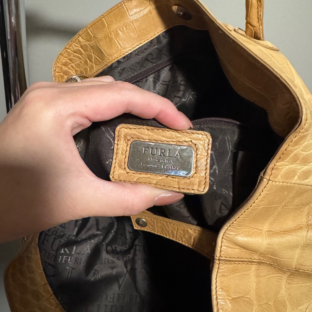 Furla Leather Croc Embossed Purse - Picture 7 of 7
